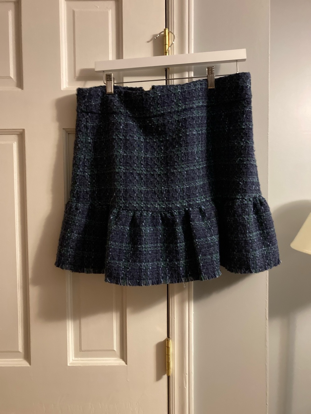 Sail to Sable plaid tweed flounce skirt size 12